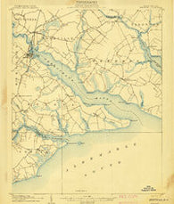 Hertford North Carolina Historical topographic map, 1:62500 scale, 15 X 15 Minute, Year 1906