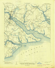 Hertford North Carolina Historical topographic map, 1:62500 scale, 15 X 15 Minute, Year 1906