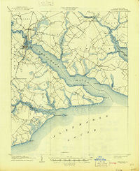 Hertford North Carolina Historical topographic map, 1:62500 scale, 15 X 15 Minute, Year 1906