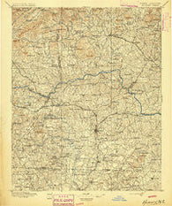 Hickory North Carolina Historical topographic map, 1:125000 scale, 30 X 30 Minute, Year 1895