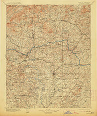Hickory North Carolina Historical topographic map, 1:125000 scale, 30 X 30 Minute, Year 1895
