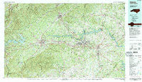 Hickory North Carolina Historical topographic map, 1:100000 scale, 30 X 60 Minute, Year 1986