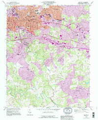 Hickory North Carolina Historical topographic map, 1:24000 scale, 7.5 X 7.5 Minute, Year 1993