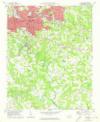 Hickory North Carolina Historical topographic map, 1:24000 scale, 7.5 X 7.5 Minute, Year 1970