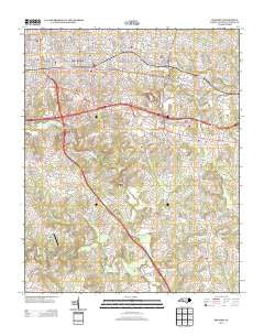Hickory North Carolina Historical topographic map, 1:24000 scale, 7.5 X 7.5 Minute, Year 2013