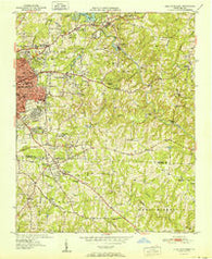 High Point East North Carolina Historical topographic map, 1:24000 scale, 7.5 X 7.5 Minute, Year 1951