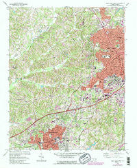 High Point West North Carolina Historical topographic map, 1:24000 scale, 7.5 X 7.5 Minute, Year 1969