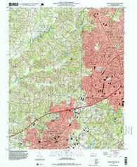 High Point West North Carolina Historical topographic map, 1:24000 scale, 7.5 X 7.5 Minute, Year 1993