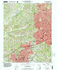 High Point West North Carolina Historical topographic map, 1:24000 scale, 7.5 X 7.5 Minute, Year 1993