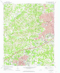 High Point West North Carolina Historical topographic map, 1:24000 scale, 7.5 X 7.5 Minute, Year 1969