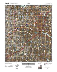 High Point East North Carolina Historical topographic map, 1:24000 scale, 7.5 X 7.5 Minute, Year 2010