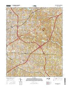High Point East North Carolina Current topographic map, 1:24000 scale, 7.5 X 7.5 Minute, Year 2016