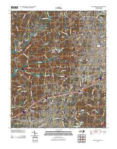 High Point West North Carolina Historical topographic map, 1:24000 scale, 7.5 X 7.5 Minute, Year 2010
