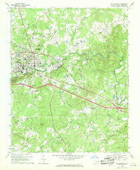 Hillsborough North Carolina Historical topographic map, 1:24000 scale, 7.5 X 7.5 Minute, Year 1968