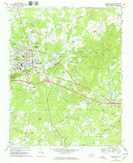 Hillsborough North Carolina Historical topographic map, 1:24000 scale, 7.5 X 7.5 Minute, Year 1968