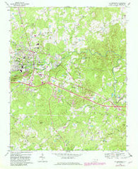 Hillsborough North Carolina Historical topographic map, 1:24000 scale, 7.5 X 7.5 Minute, Year 1968