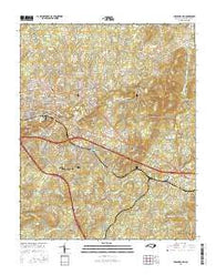 Hillsborough North Carolina Current topographic map, 1:24000 scale, 7.5 X 7.5 Minute, Year 2016