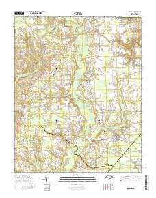 Hobgood North Carolina Current topographic map, 1:24000 scale, 7.5 X 7.5 Minute, Year 2016