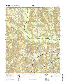 Hoffman North Carolina Current topographic map, 1:24000 scale, 7.5 X 7.5 Minute, Year 2016