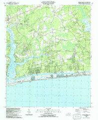 Holden Beach North Carolina Historical topographic map, 1:24000 scale, 7.5 X 7.5 Minute, Year 1990