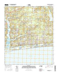 Holden Beach North Carolina Current topographic map, 1:24000 scale, 7.5 X 7.5 Minute, Year 2016