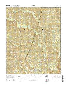Hollister North Carolina Current topographic map, 1:24000 scale, 7.5 X 7.5 Minute, Year 2016