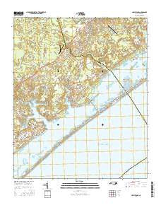 Holly Ridge North Carolina Current topographic map, 1:24000 scale, 7.5 X 7.5 Minute, Year 2016