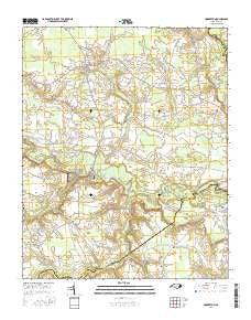 Hookerton North Carolina Current topographic map, 1:24000 scale, 7.5 X 7.5 Minute, Year 2016