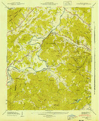 Horse Shoe North Carolina Historical topographic map, 1:24000 scale, 7.5 X 7.5 Minute, Year 1942