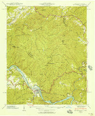Hot Springs North Carolina Historical topographic map, 1:24000 scale, 7.5 X 7.5 Minute, Year 1940