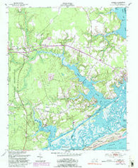 Hubert North Carolina Historical topographic map, 1:24000 scale, 7.5 X 7.5 Minute, Year 1952