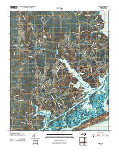 Hubert North Carolina Historical topographic map, 1:24000 scale, 7.5 X 7.5 Minute, Year 2010