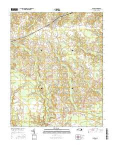 Jackson North Carolina Current topographic map, 1:24000 scale, 7.5 X 7.5 Minute, Year 2016
