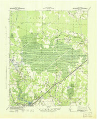 Jacksonville North Carolina Historical topographic map, 1:62500 scale, 15 X 15 Minute, Year 1943