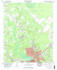 Jacksonville North North Carolina Historical topographic map, 1:24000 scale, 7.5 X 7.5 Minute, Year 1978