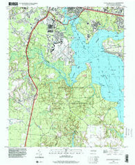 Jacksonville South North Carolina Historical topographic map, 1:24000 scale, 7.5 X 7.5 Minute, Year 1997