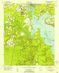 Jacksonville South North Carolina Historical topographic map, 1:24000 scale, 7.5 X 7.5 Minute, Year 1952