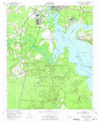 Jacksonville South North Carolina Historical topographic map, 1:24000 scale, 7.5 X 7.5 Minute, Year 1952