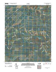 Jacksonville NE North Carolina Historical topographic map, 1:24000 scale, 7.5 X 7.5 Minute, Year 2010
