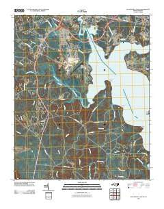Jacksonville South North Carolina Historical topographic map, 1:24000 scale, 7.5 X 7.5 Minute, Year 2010