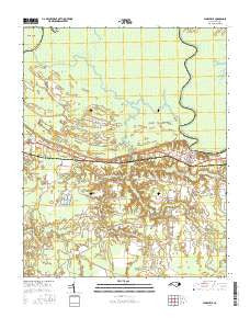 Jamesville North Carolina Current topographic map, 1:24000 scale, 7.5 X 7.5 Minute, Year 2016