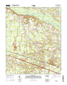 Jasper North Carolina Current topographic map, 1:24000 scale, 7.5 X 7.5 Minute, Year 2016