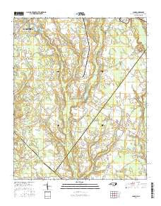 Johns North Carolina Current topographic map, 1:24000 scale, 7.5 X 7.5 Minute, Year 2016