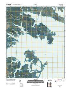 Jones Bay North Carolina Historical topographic map, 1:24000 scale, 7.5 X 7.5 Minute, Year 2010