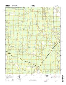 Juniper Creek North Carolina Current topographic map, 1:24000 scale, 7.5 X 7.5 Minute, Year 2016