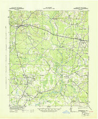 Kenansville North Carolina Historical topographic map, 1:62500 scale, 15 X 15 Minute, Year 1943