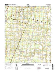 Kenly East North Carolina Current topographic map, 1:24000 scale, 7.5 X 7.5 Minute, Year 2016