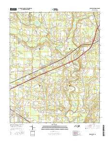 Kenly West North Carolina Current topographic map, 1:24000 scale, 7.5 X 7.5 Minute, Year 2016