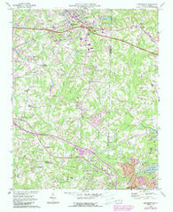 Kernersville North Carolina Historical topographic map, 1:24000 scale, 7.5 X 7.5 Minute, Year 1969