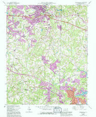 Kernersville North Carolina Historical topographic map, 1:24000 scale, 7.5 X 7.5 Minute, Year 1969